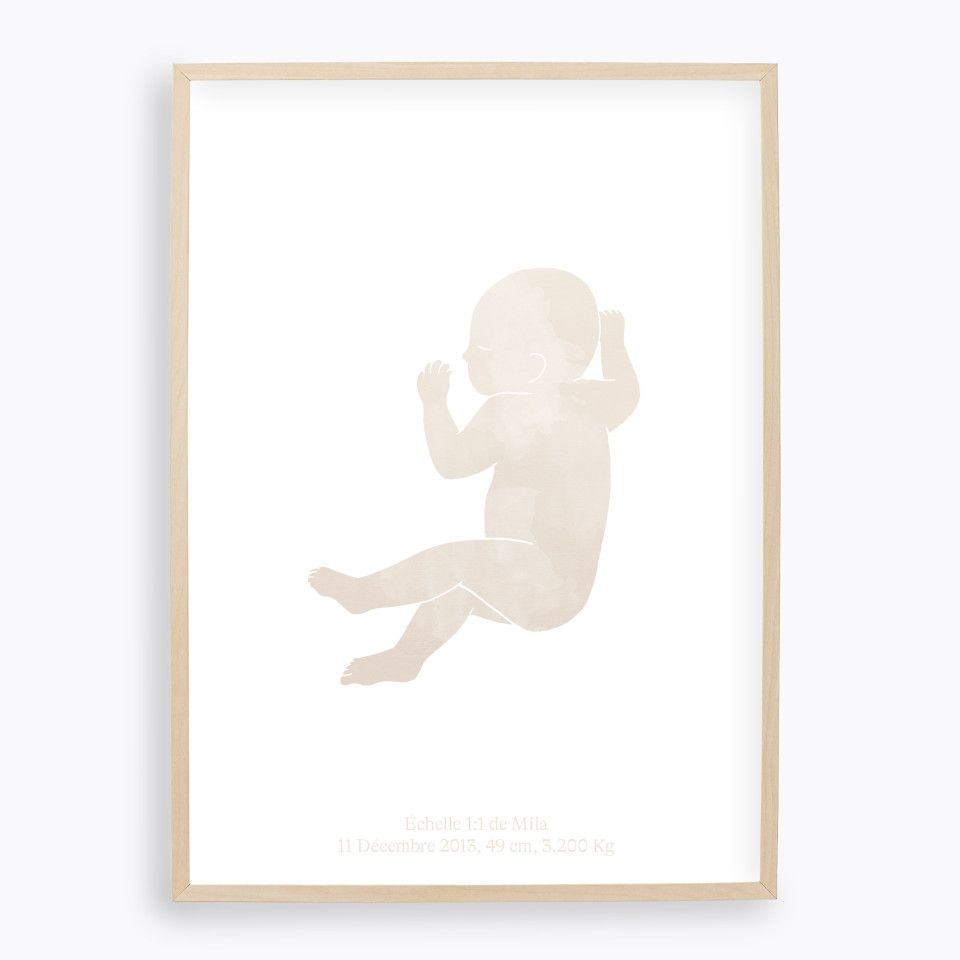 Poster de naissance personnalisé