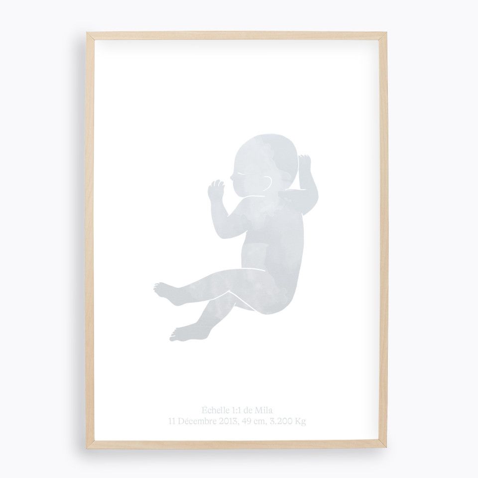 Poster de naissance personnalisé