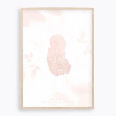 Poster de naissance personnalisable 50 x 70 cm