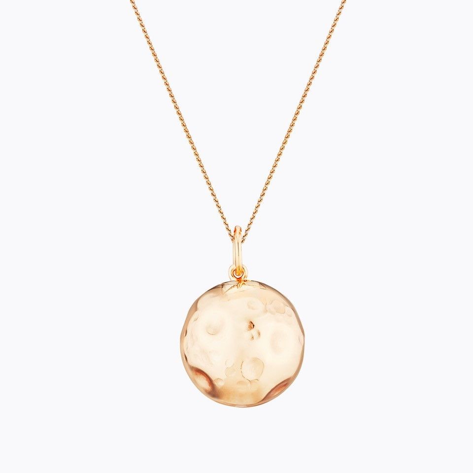 Yellow gold plated MOON maternity necklace