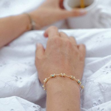 bracelet de maternité avec neuf pierres naturelles bienfaisantes